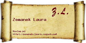 Zemanek Laura névjegykártya